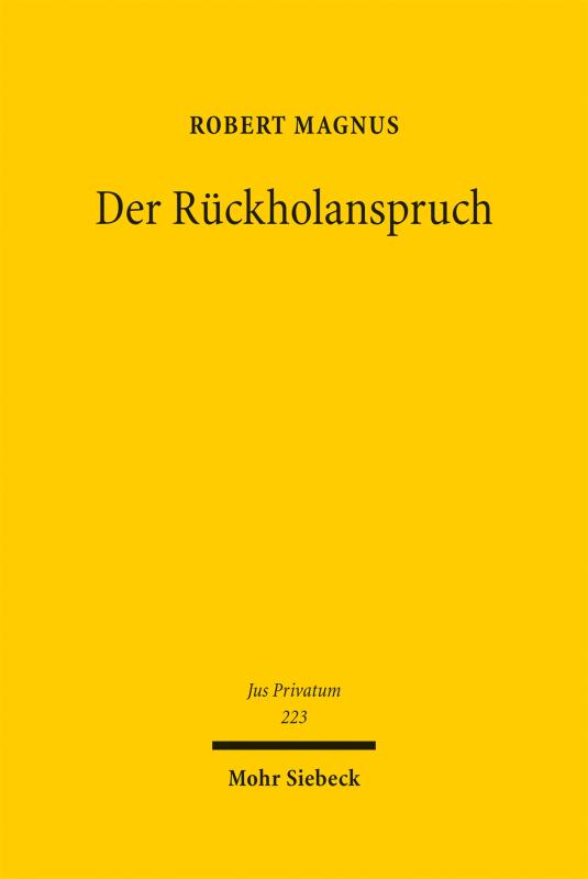 Cover-Bild Der Rückholanspruch