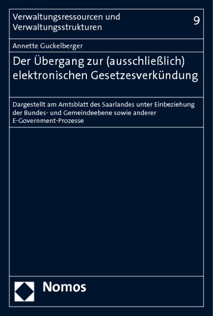 Cover-Bild Der Übergang zur (ausschließlich) elektronischen Gesetzesverkündung