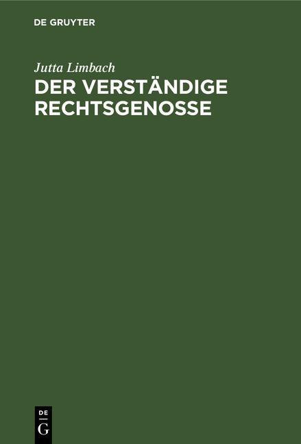 Cover-Bild Der verständige Rechtsgenosse