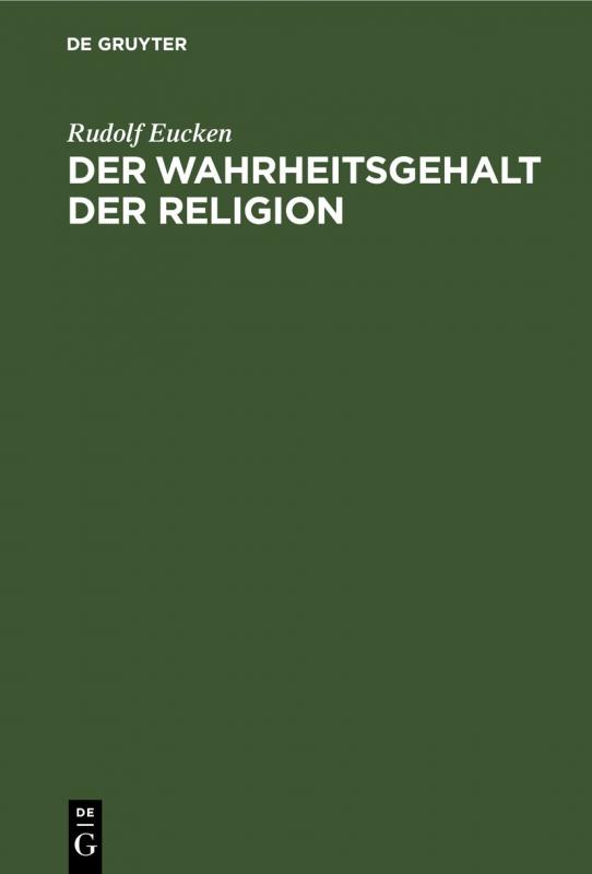 Cover-Bild Der Wahrheitsgehalt der Religion