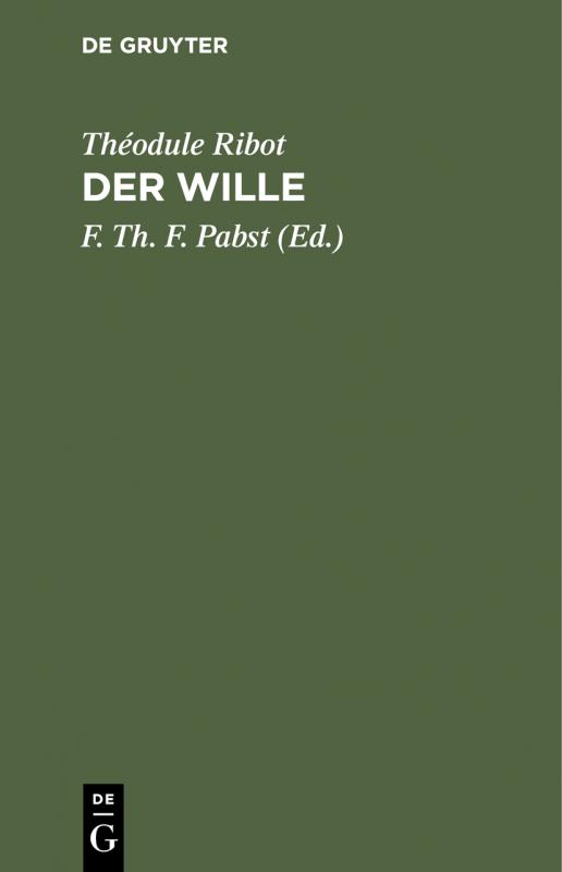 Cover-Bild Der Wille