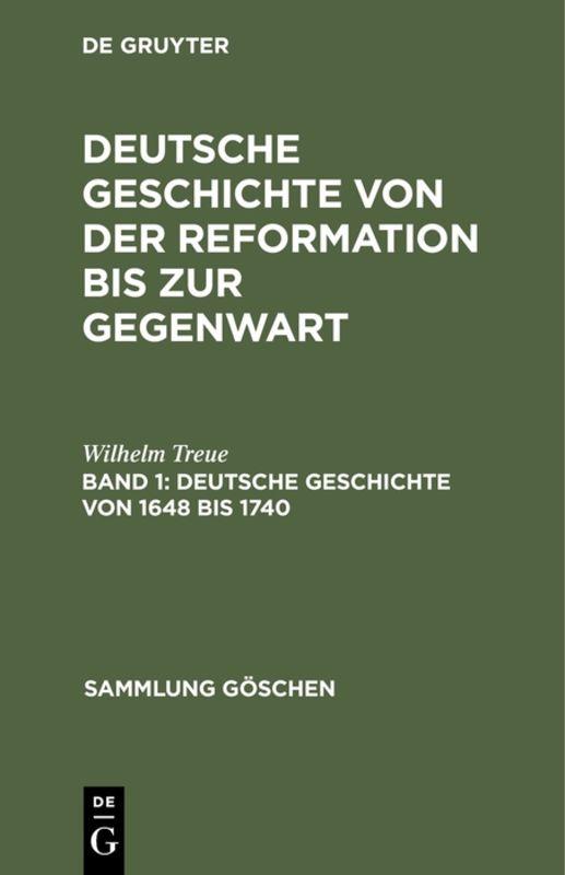 Cover-Bild Deutsche Geschichte von 1648 bis 1740