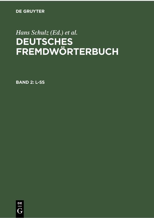 Cover-Bild Deutsches Fremdwörterbuch / L-ß