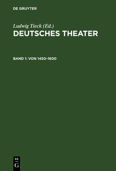 Cover-Bild Deutsches Theater / Von 1450–1600