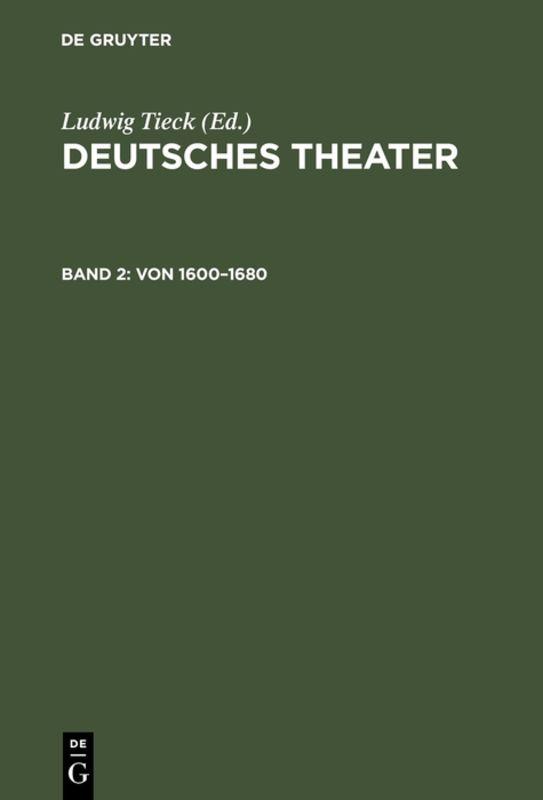 Cover-Bild Deutsches Theater / Von 1600–1680