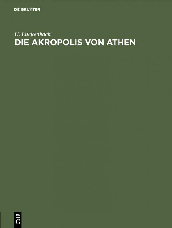 Cover-Bild Die Akropolis von Athen