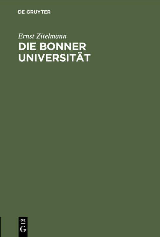 Cover-Bild Die Bonner Universität