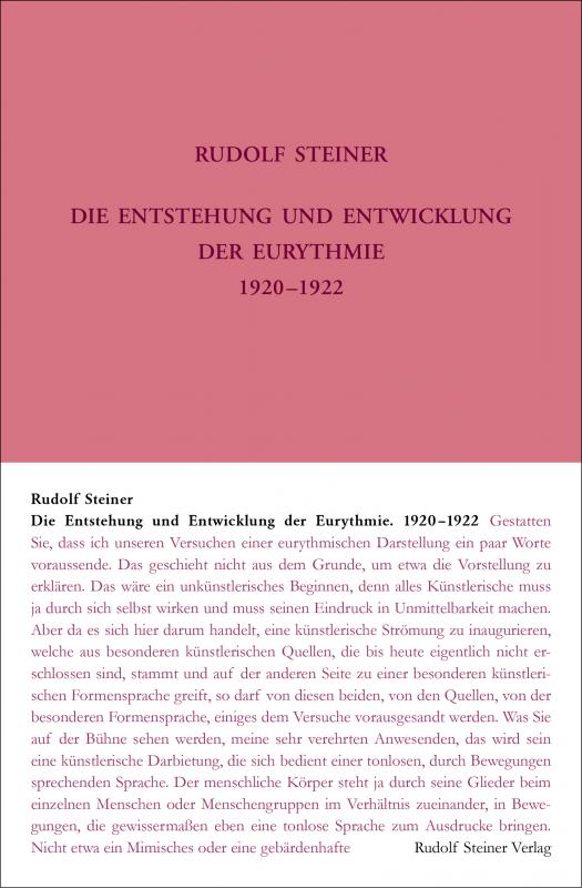 Cover-Bild Die Entstehung und Entwicklung der Eurythmie 1920-1922