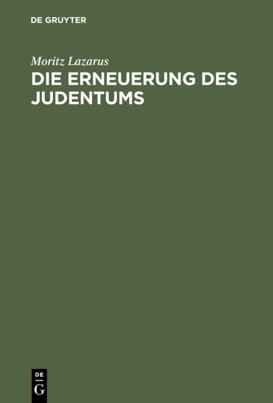 Cover-Bild Die Erneuerung des Judentums