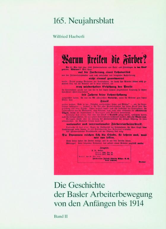 Cover-Bild Die Geschichte der Basler Arbeiterbewegung von den Anfängen bis 1914
