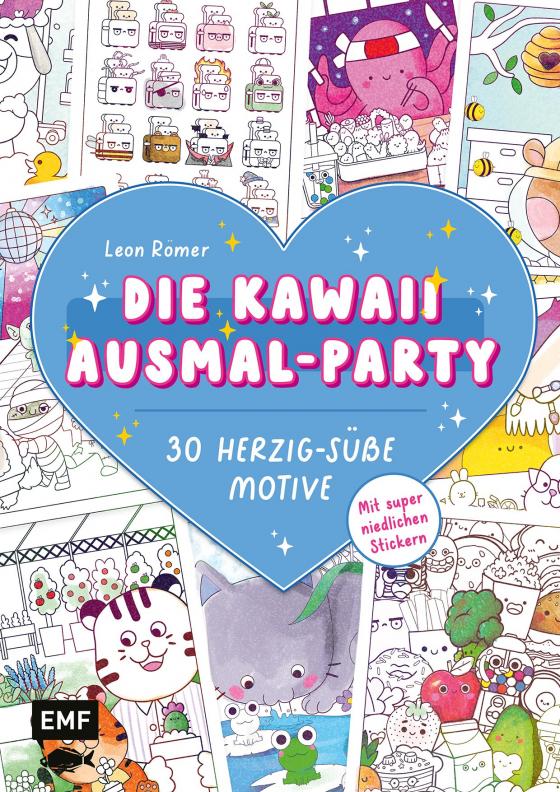 Cover-Bild Die Kawaii-Ausmal-Party – 30 herzig-süße Motive ausmalen