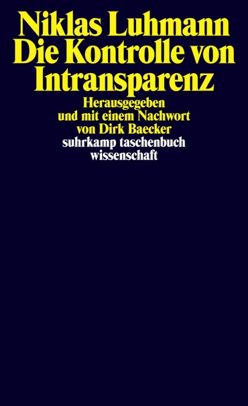 Cover-Bild Die Kontrolle von Intransparenz