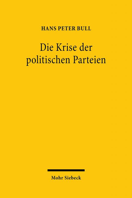 Cover-Bild Die Krise der politischen Parteien