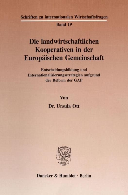 Cover-Bild Die landwirtschaftlichen Kooperativen in der Europäischen Gemeinschaft.