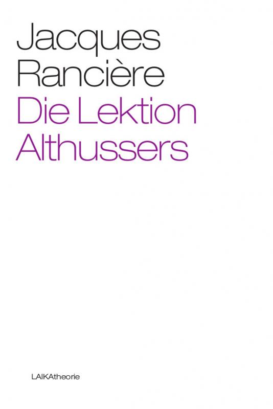 Cover-Bild Die Lektion Althussers