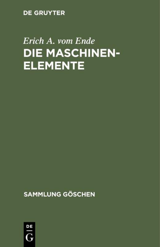Cover-Bild Die Maschinenelemente