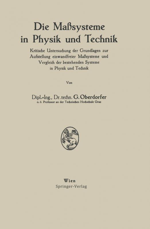 Cover-Bild Die Maßsysteme in Physik und Technik