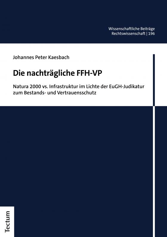 Cover-Bild Die nachträgliche FFH-VP