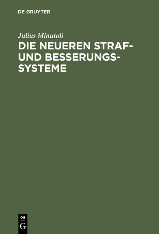 Cover-Bild Die neueren Straf- und Besserungs-Systeme