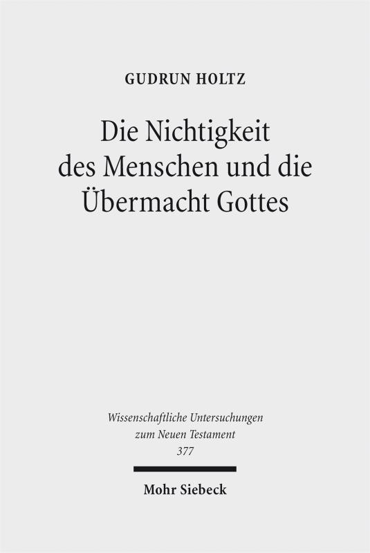 Cover-Bild Die Nichtigkeit des Menschen und die Übermacht Gottes