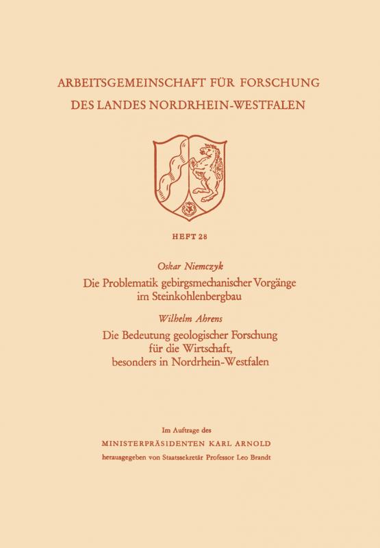 Cover-Bild Die Problematik gebirgsmechanischer Vorgänge im Steinkohlenbergbau