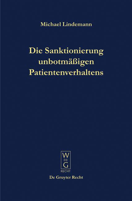 Cover-Bild Die Sanktionierung unbotmäßigen Patientenverhaltens