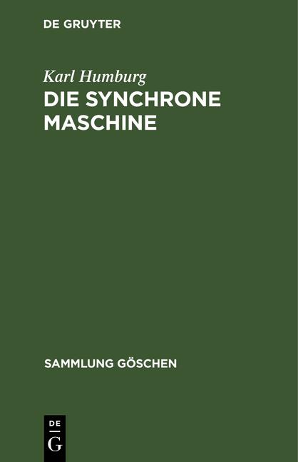 Cover-Bild Die synchrone Maschine