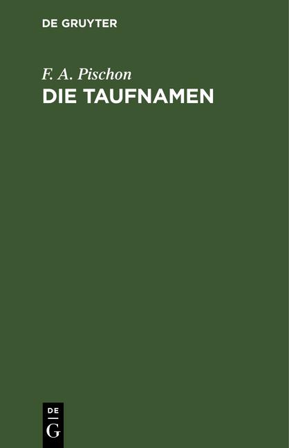 Cover-Bild Die Taufnamen