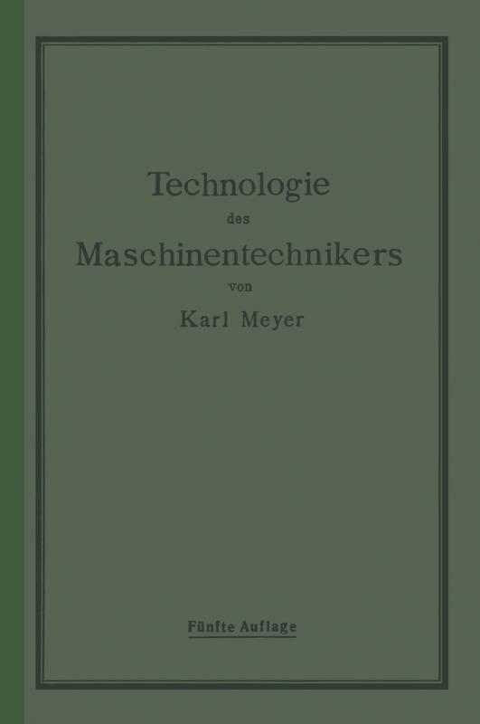 Cover-Bild Die Technologie des Maschinentechnikers