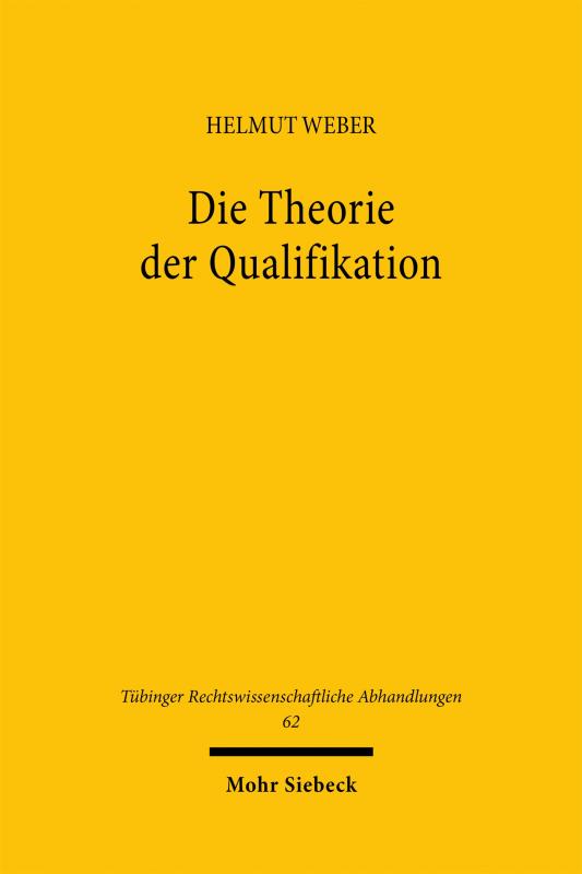 Cover-Bild Die Theorie der Qualifikation