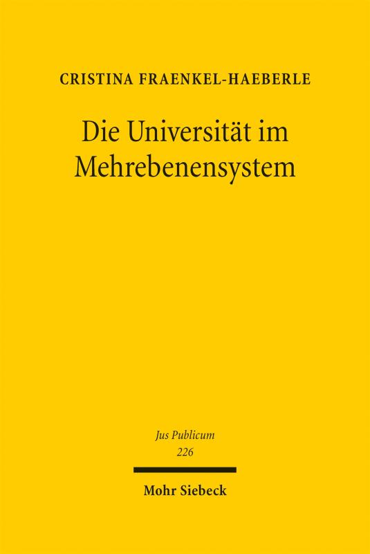 Cover-Bild Die Universität im Mehrebenensystem