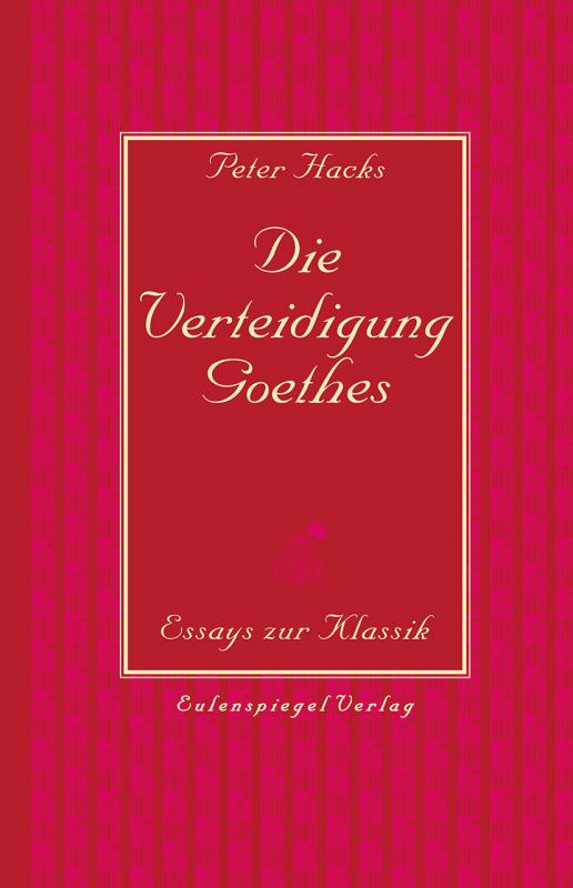 Cover-Bild Die Verteidigung Goethes