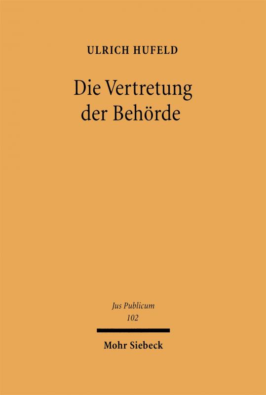 Cover-Bild Die Vertretung der Behörde
