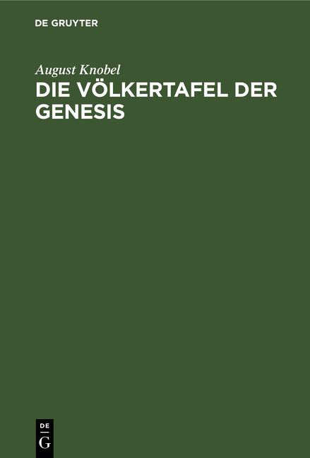 Cover-Bild Die Völkertafel der Genesis