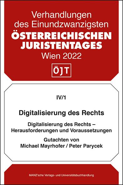 Cover-Bild Digitalisierung des Rechts - Herausforderungen und Voraussetzungen