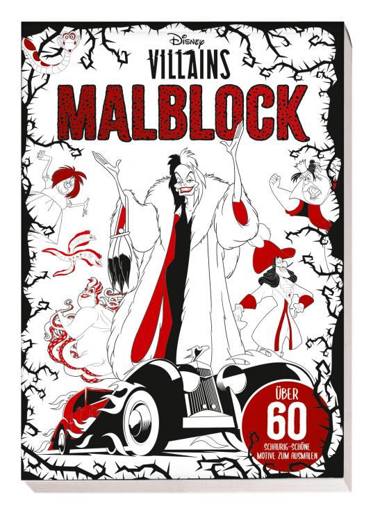 Cover-Bild Disney Villains: Malblock: über 60 schaurig-schöne Motive zum Ausmalen