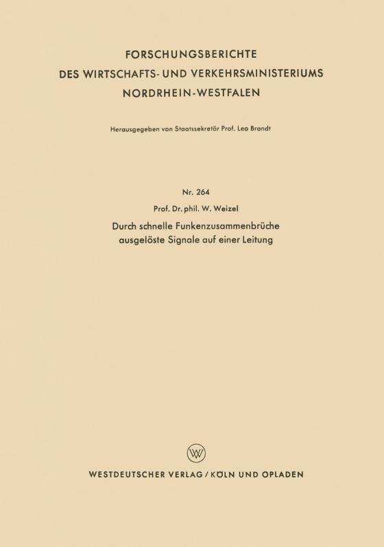 Cover-Bild Durch schnelle Funkenzusammenbrüche ausgelöste Signale auf einer Leitung