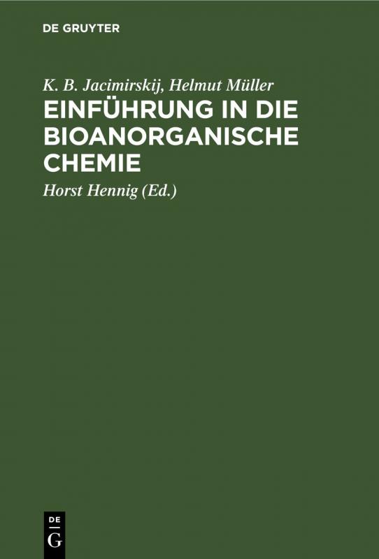 Cover-Bild Einführung in die bioanorganische Chemie