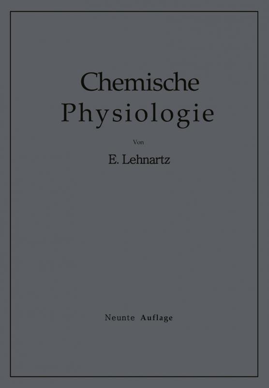 Cover-Bild Einführung in die Chemische Physiologie