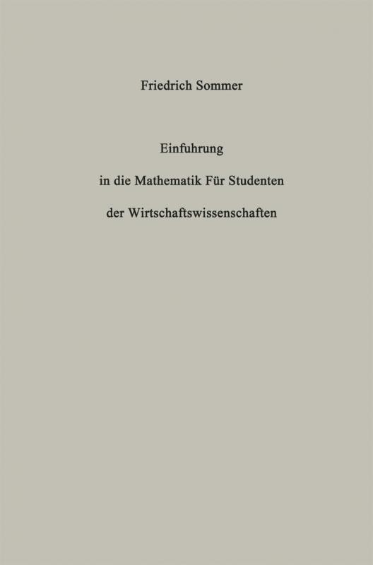 Cover-Bild Einführung in die Mathematik