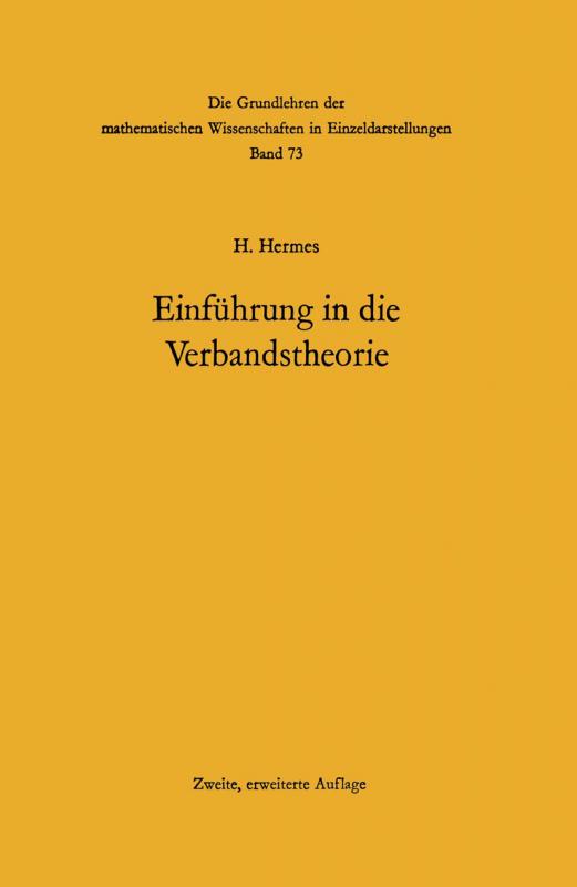 Cover-Bild Einführung in die Verbandstheorie