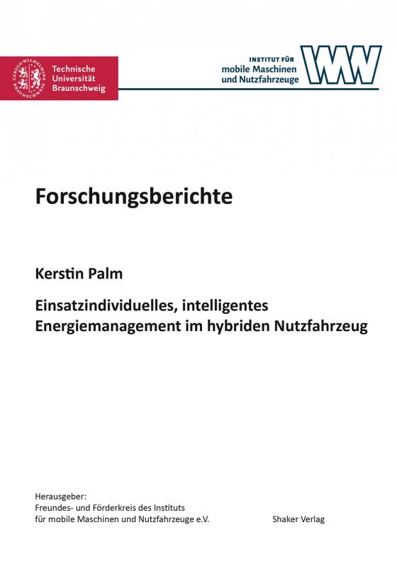Cover-Bild Einsatzindividuelles, intelligentes Energiemanagement im hybriden Nutzfahrzeug