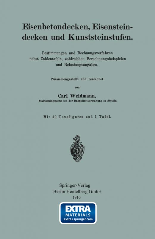 Cover-Bild Eisenbetondecken, Eisensteindecken und Kunststeinstufen