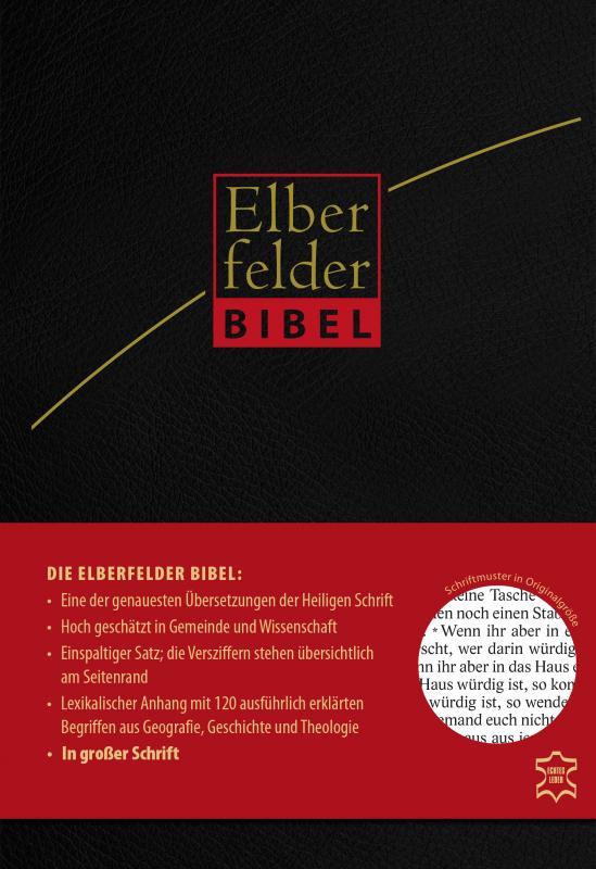 Cover-Bild Elberfelder Bibel in großer Schrift, Leder