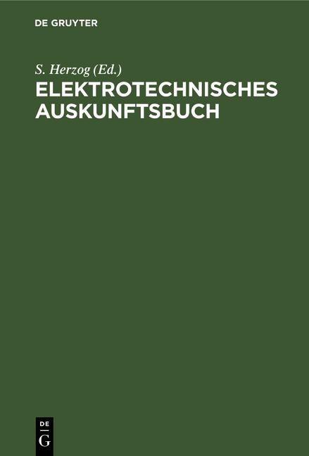 Cover-Bild Elektrotechnisches Auskunftsbuch
