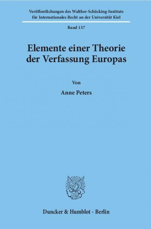 Cover-Bild Elemente einer Theorie der Verfassung Europas.