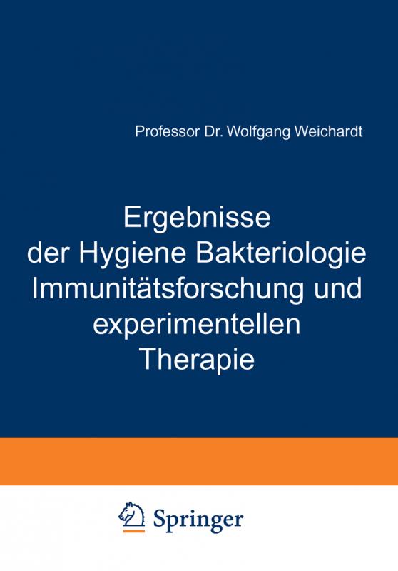 Cover-Bild Ergebnisse der Hygiene Bakteriologie Immunitätsforschung und experimentellen Therapie
