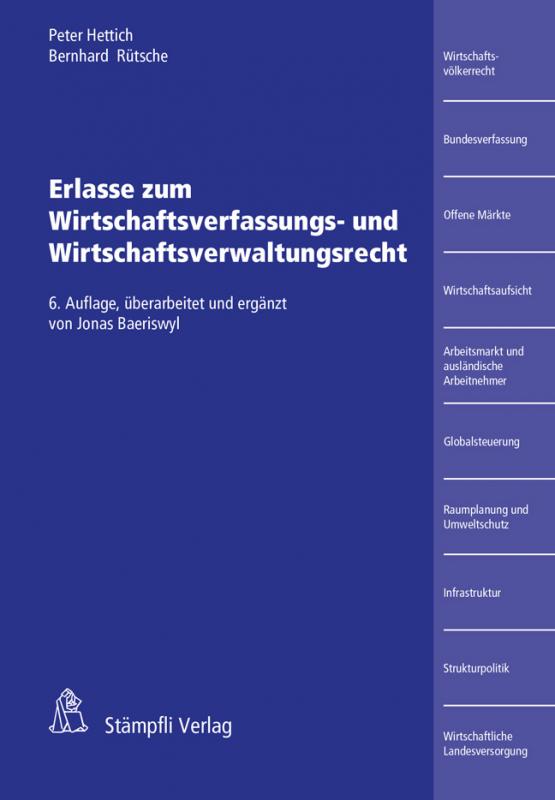 Cover-Bild Erlasse zum Wirtschaftsverfassungs- und Wirtschaftsverwaltungsrecht