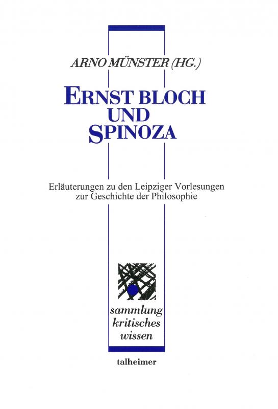 Cover-Bild Ernst Bloch und Spinoza