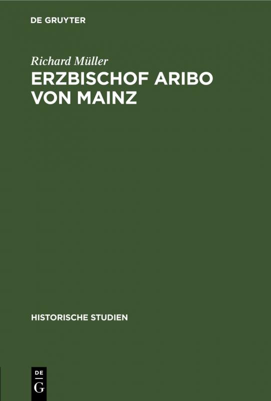 Cover-Bild Erzbischof Aribo von Mainz